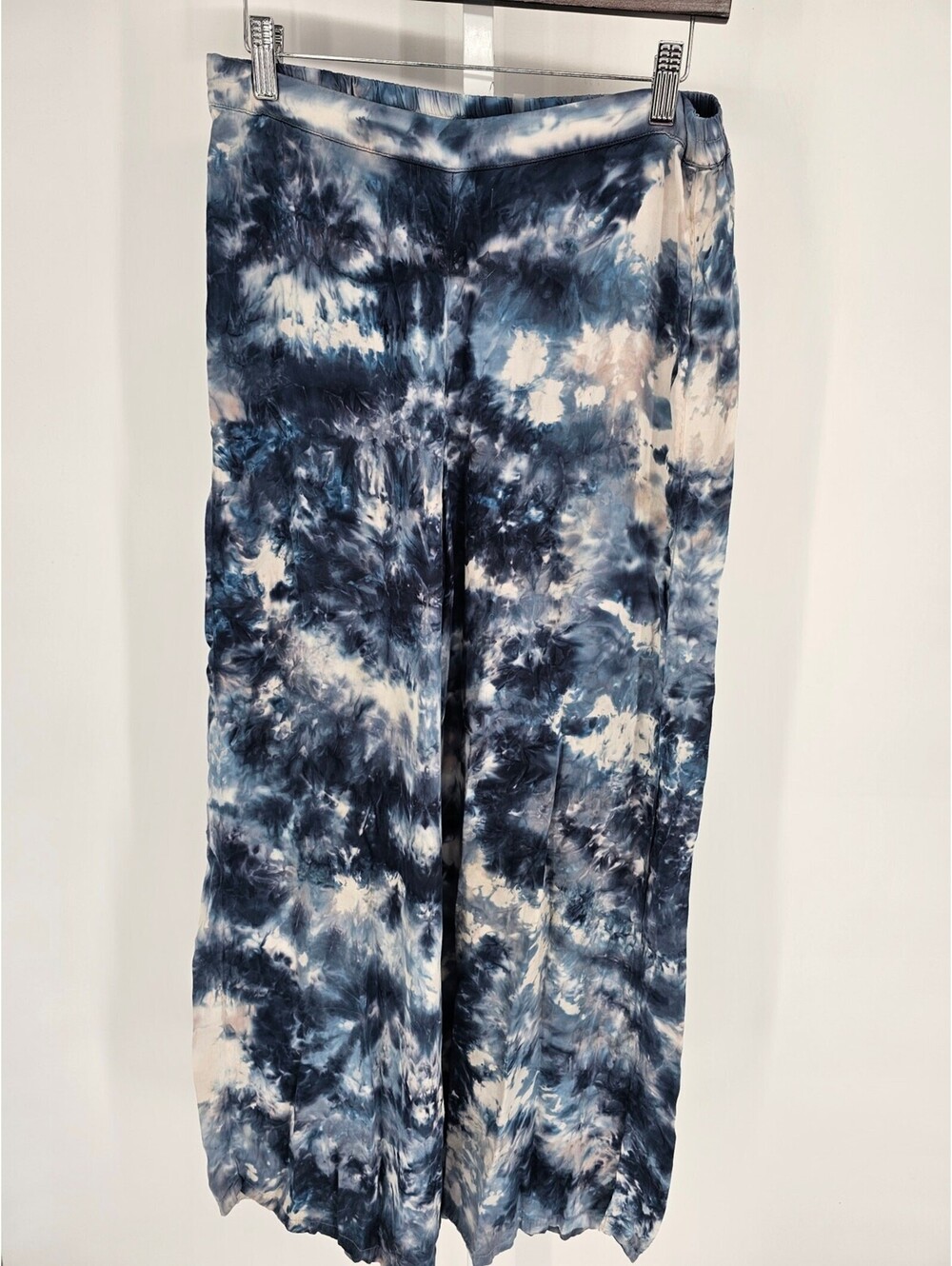 YOUNG FABULOUS & BROKE Tie Dye Wide leg pant Multi Blue Aiko Midnight Canyon L